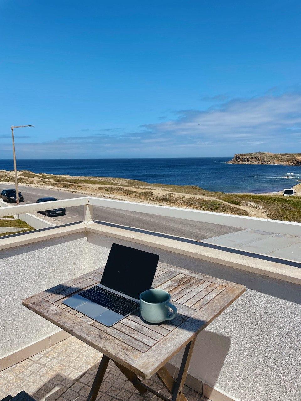 Working place with ocean view